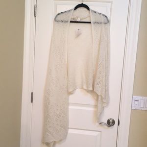 Anthropologie delicate knit open cardi/shawl